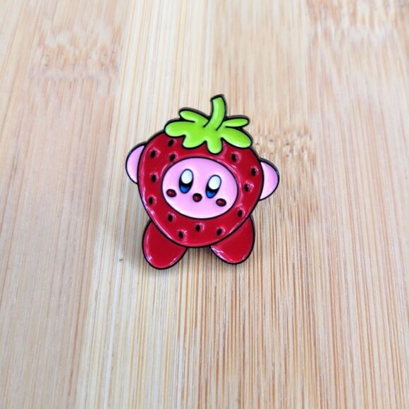 2/$20 Brand New Nintendo Kirby Pin Brooch Strawberry - Picture 1 of 3